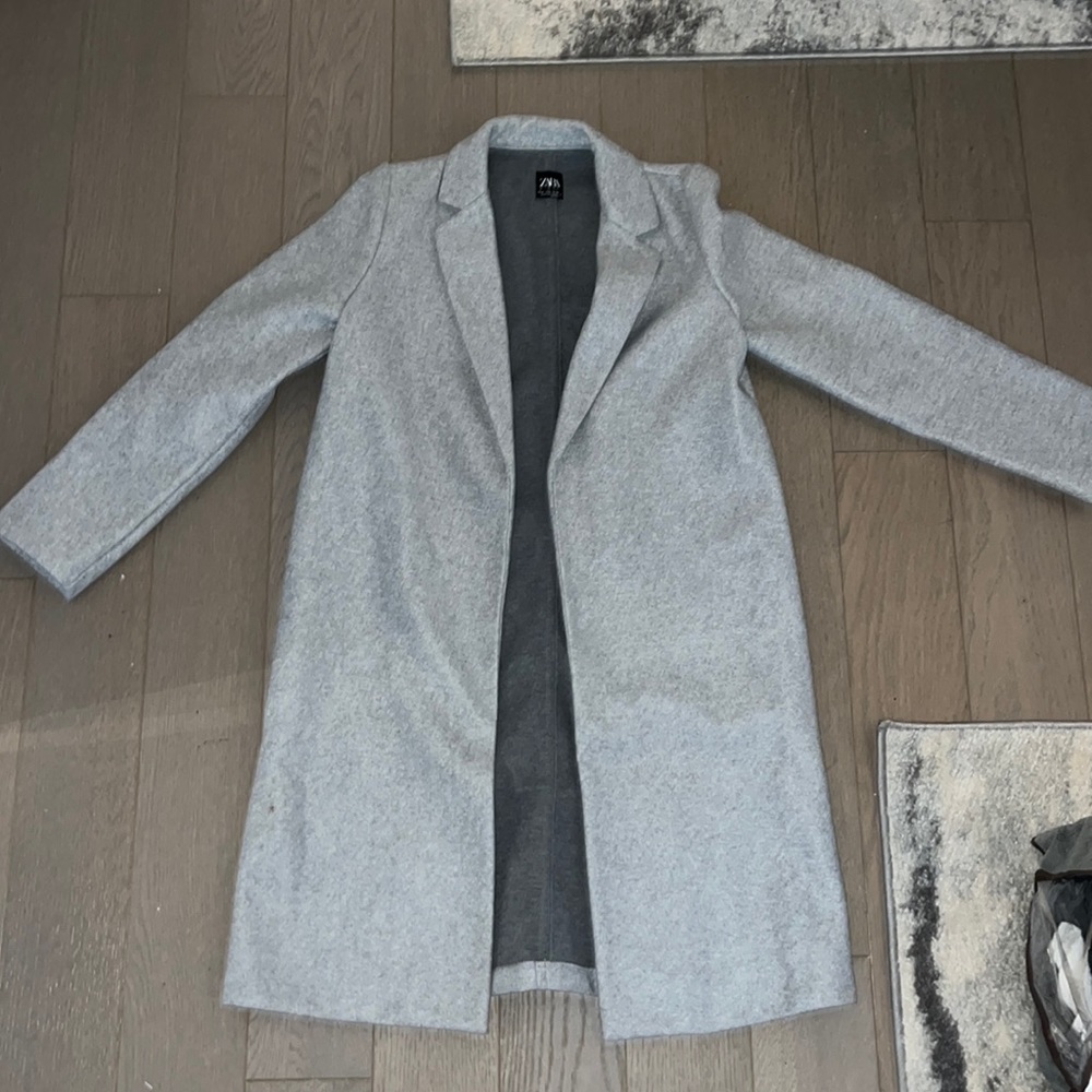Light Grey Zara Long Coat
